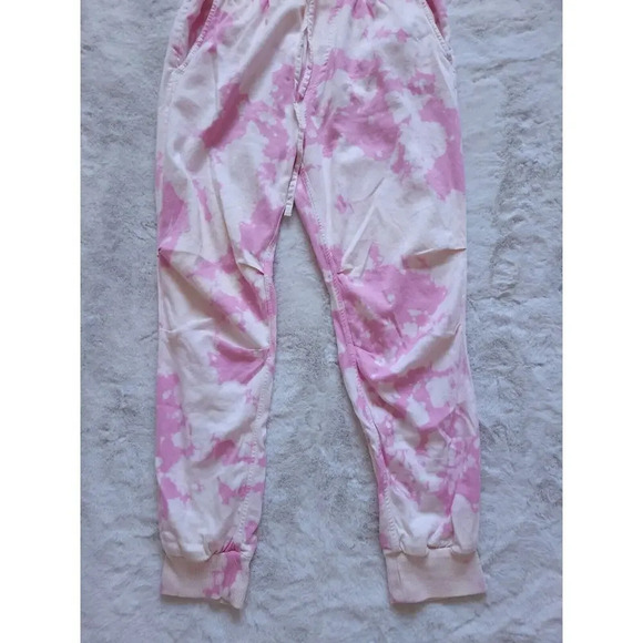NWT Sundry Womens Tie Dye Jogger Pant Small Size 1 Pink Pockets High Rise $189 - Picture 3 of 10